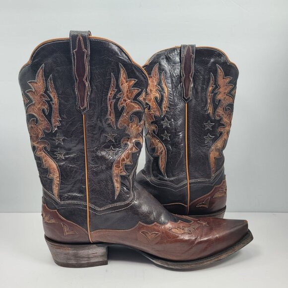 Dan Post Men's Brown Black Western Cowboy Boots DP2565 US Size 13D - Picture 5 of 11